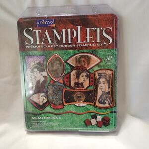 Premo! Stamplets Sculpey Rubber Stamp Kit Asian Designs B32